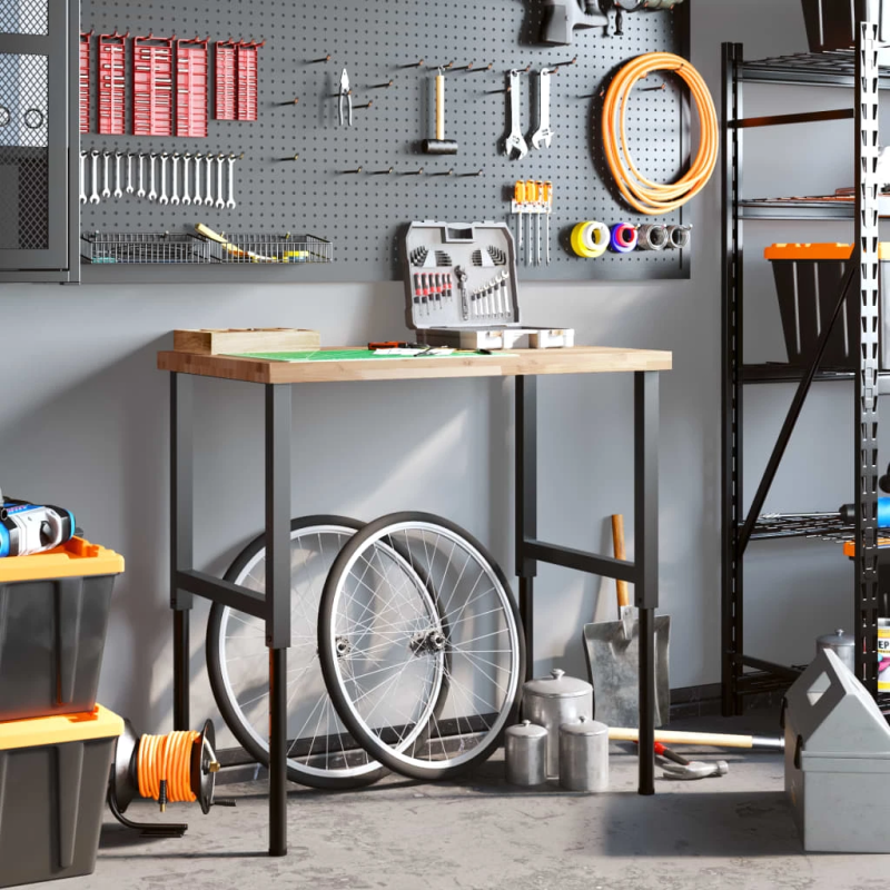 vidaXL darbagalds, 100x60x,73-99,5, cm, akācijas masīvkoks, taisnstūra