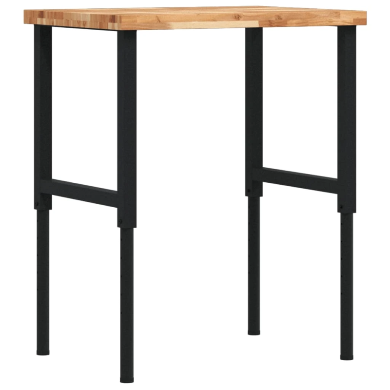 vidaXL darbagalds, 80x60x,73-99,5, cm, akācijas masīvkoks, taisnstūra