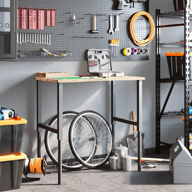 vidaXL darbagalds, 100x60x,71,5-98, cm, ozola masīvkoks