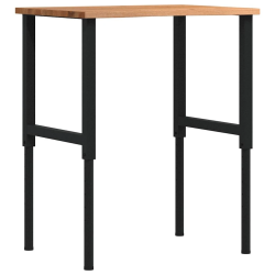 vidaXL darbagalds, brūns, 80x60x,71,5-98, cm, ozola masīvkoks