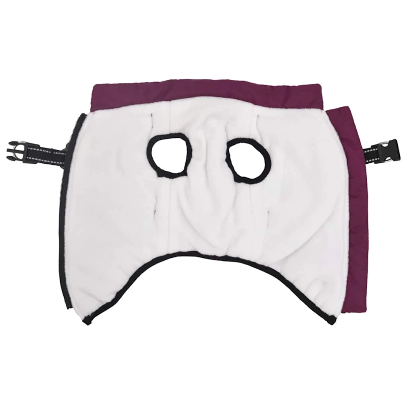 vidaXL suņu mētelis ar iejūgu ūdensizturīgs atstarojošs violets L24