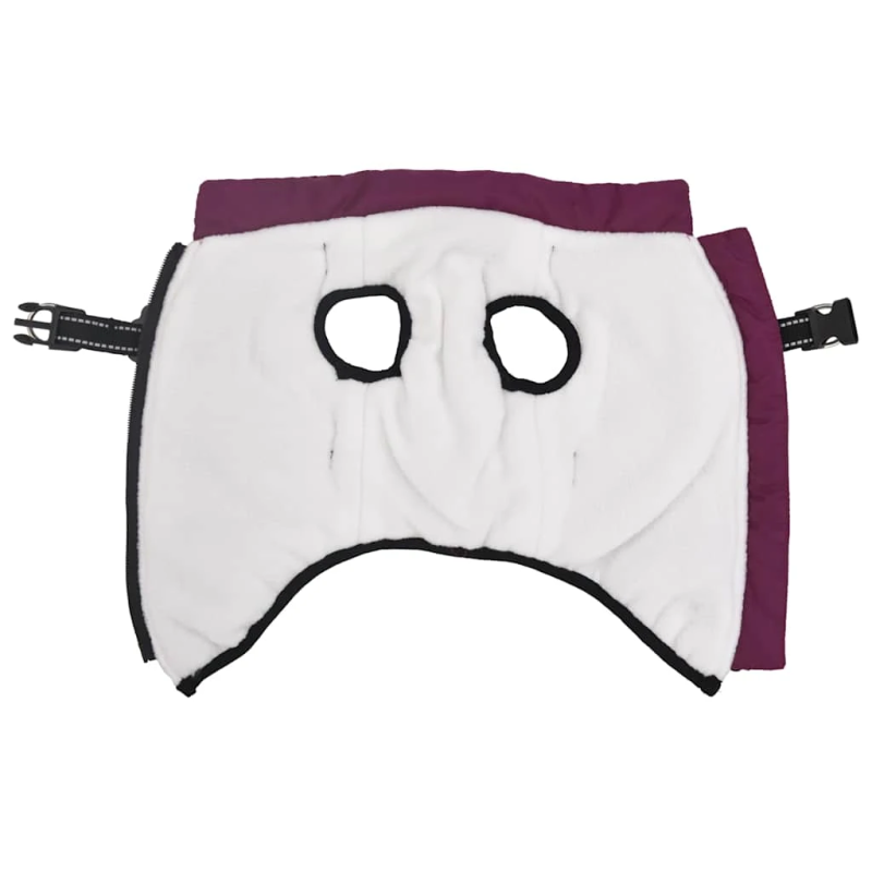 vidaXL suņu mētelis ar iejūgu ūdensizturīgs atstarojošs violets L36