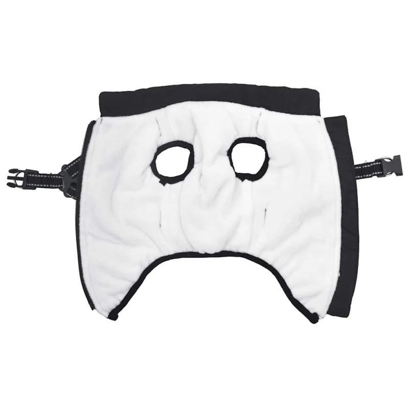 vidaXL suņu mētelis ar iejūgu ūdensizturīgs atstarojošs melns L32