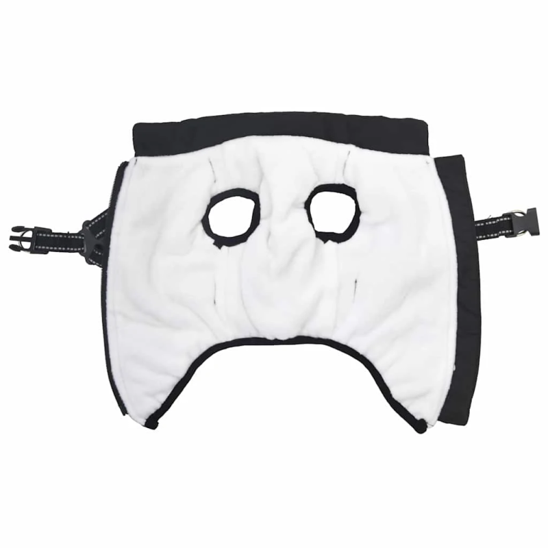 vidaXL suņu mētelis ar iejūgu ūdensizturīgs atstarojošs melns L40