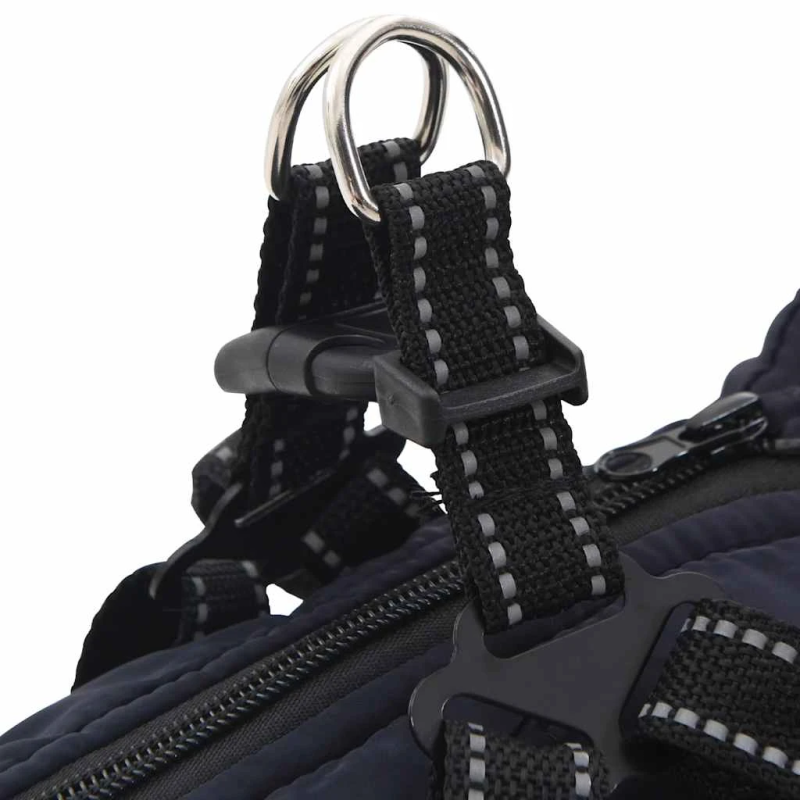 vidaXL suņu mētelis ar iejūgu ūdensnecaurlaidīgu atstarojošu L24