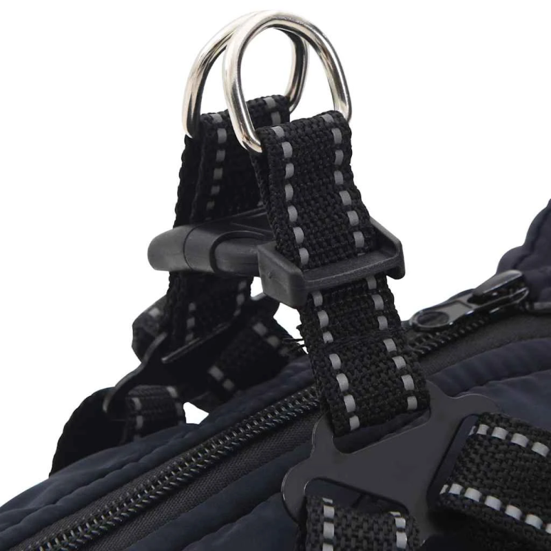 vidaXL suņu mētelis ar iejūgu ūdensnecaurlaidīgu atstarojošu L36