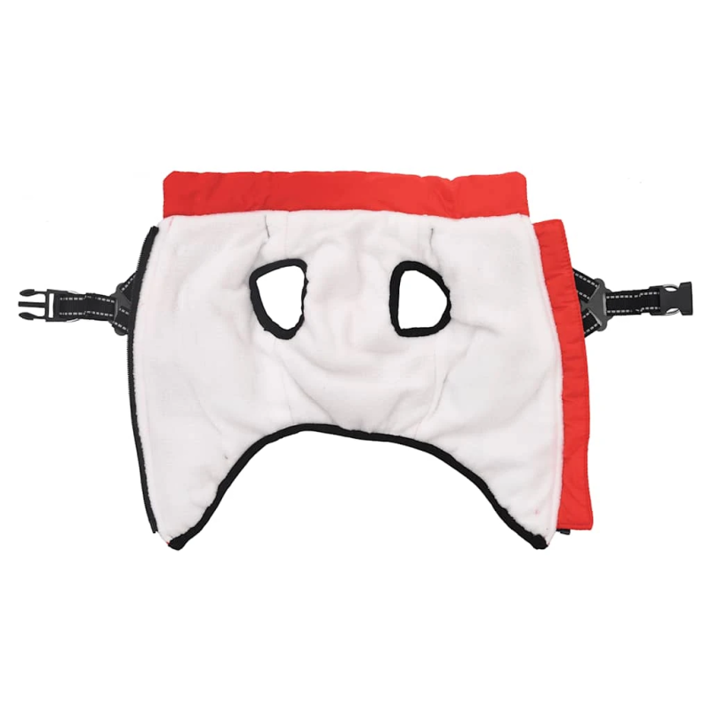 vidaXL suņu mētelis ar iejūgu ūdensizturīgs atstarojošs sarkans L24