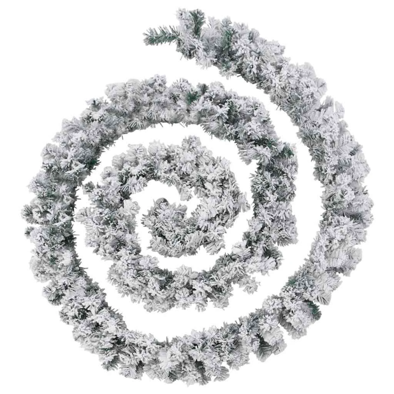 vidaXL Ziemassvētku vītne ar LED lampiņām, 10 m, zaļa, PVC