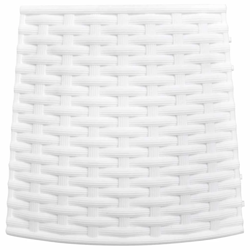 vidaXL Ziemassvētku eglītes svārki balti DIA65x23 cm Plastmasa