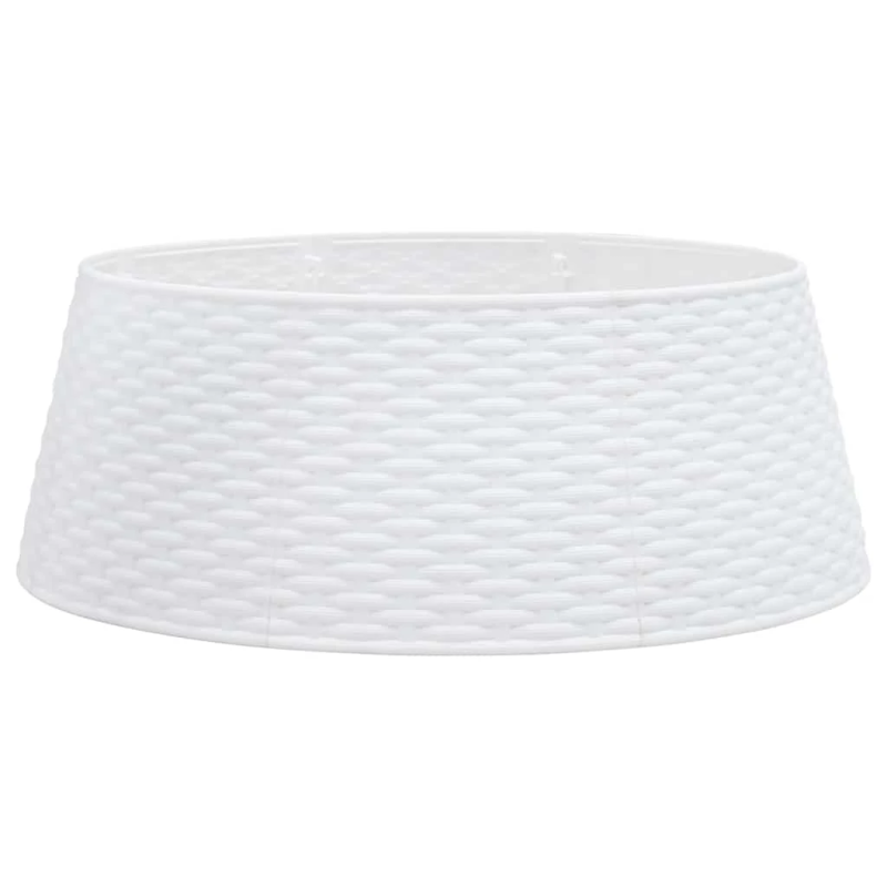 vidaXL Ziemassvētku eglītes svārki balti DIA65x23 cm Plastmasa