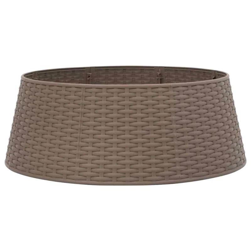 vidaXL Ziemassvētku eglītes svārki brūni DIA65x23 cm Plastmasa