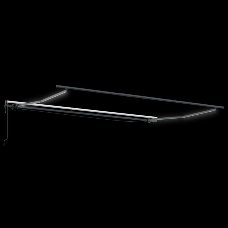 vidaXL izvelkama markīze ar LED, 400x300 cm, automātiska, vīnsarkana