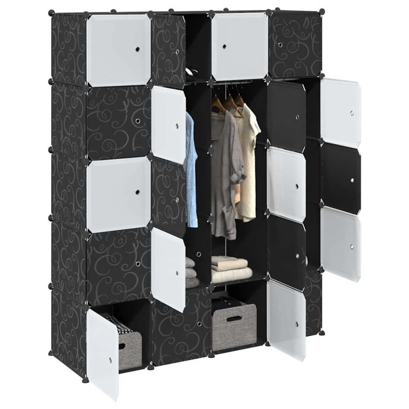 vidaXL uzglabāšanas kubu organizators 20 kubiem piekaramajiem stieņiem