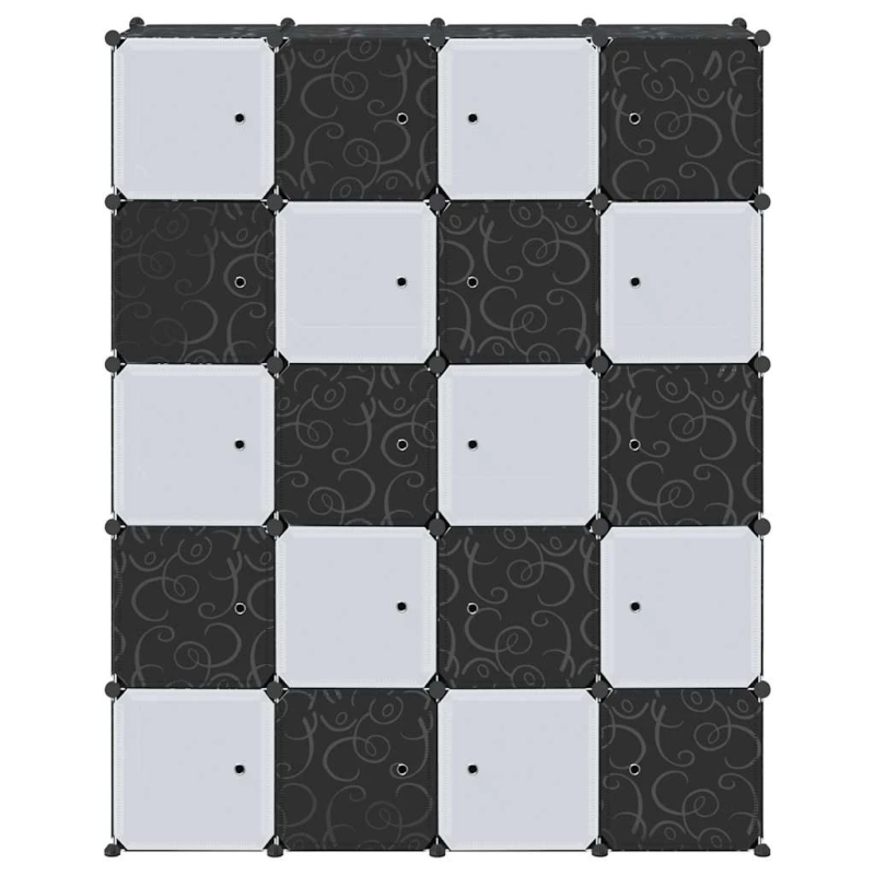 vidaXL uzglabāšanas kubu organizators 20 kubiem piekaramajiem stieņiem