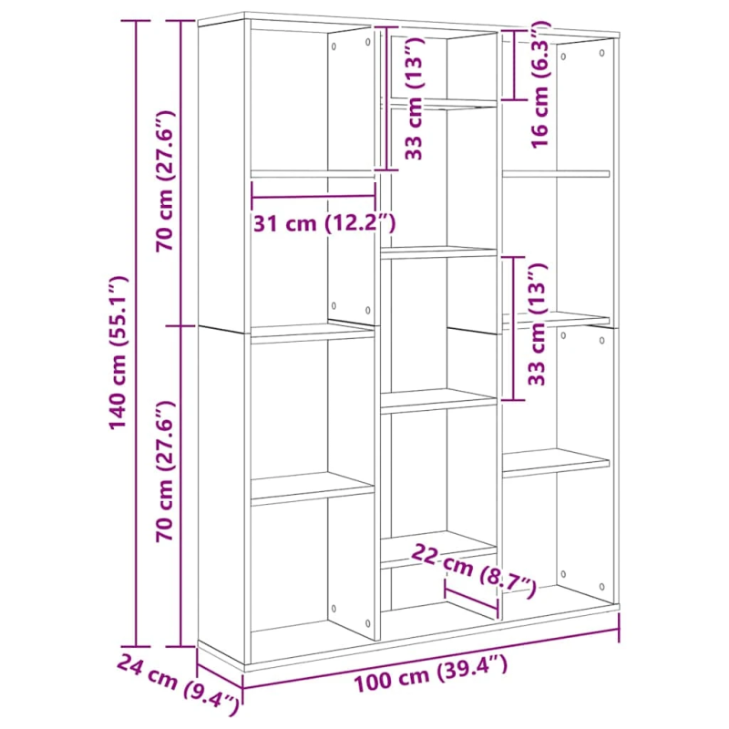 vidaXL istabas aizslietnis, veca koka, 100x24x140 cm, skaidu plāksne