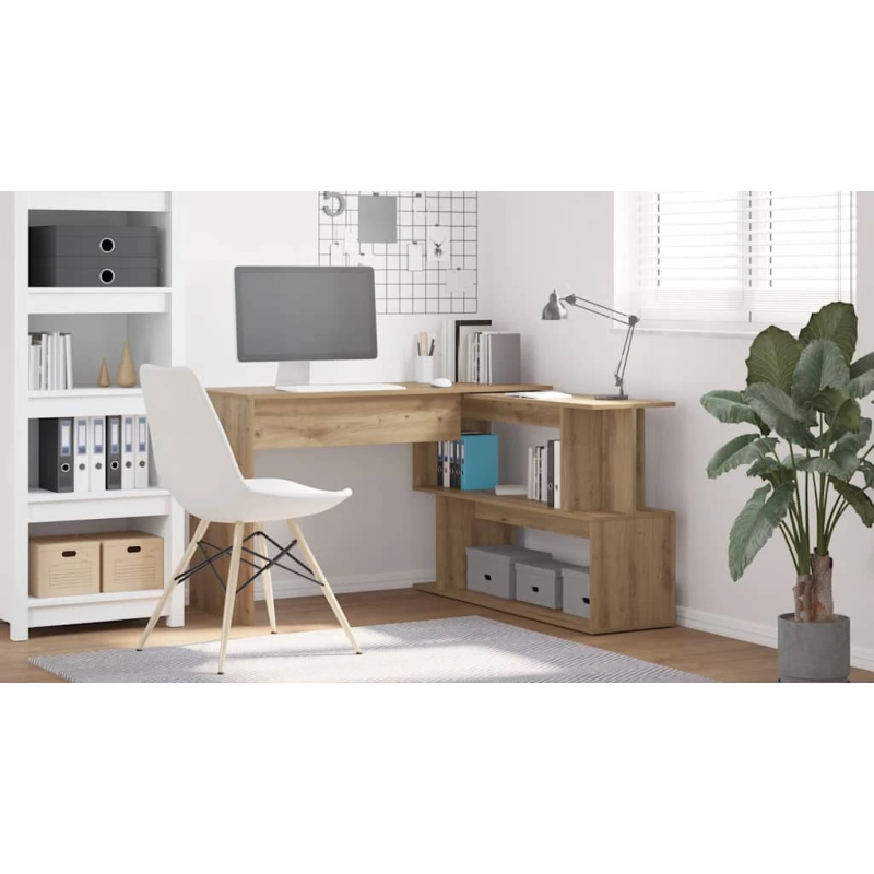 vidaXL rakstāmgalds 200,5x50x76cm inženierijas koks amatnieks ozolkoks