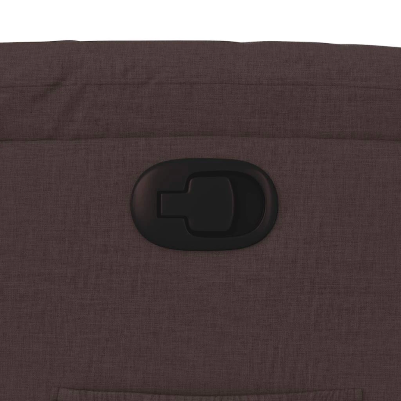 vidaXL atpūtas krēsls, atgāžams, tumši brūns audums