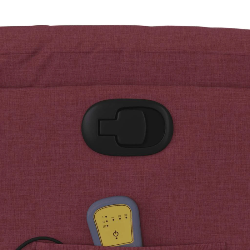 vidaXL masāžas krēsls, atgāžams, vīnsarkans audums