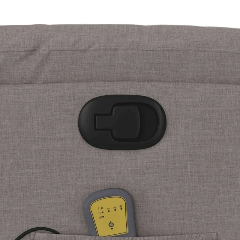 vidaXL masāžas krēsls, atgāžams, pelēkbrūns audums