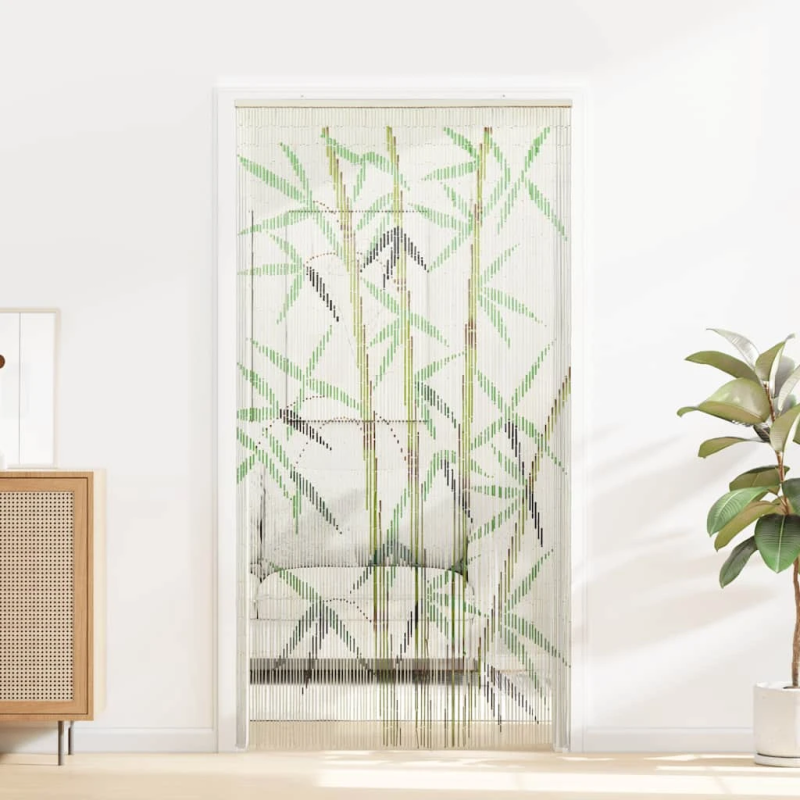 vidaXL kukaiņu durvju aizkaru bambusa apdruka 100x220 cm bambusa