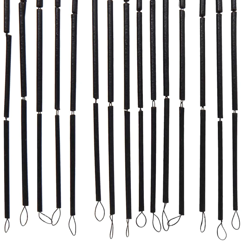 vidaXL Kukaiņu durvju aizkars Tumši pelēks 56x185 cm Bambuss