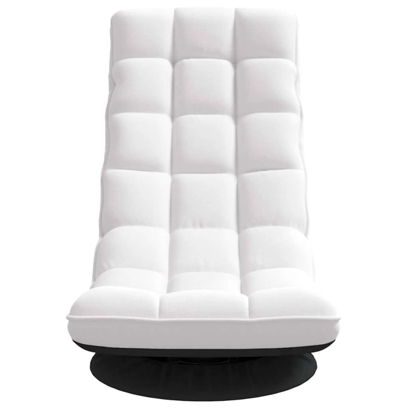 vidaXL grozāms grīdas krēsls, balts, 70x51x79 cm, audums