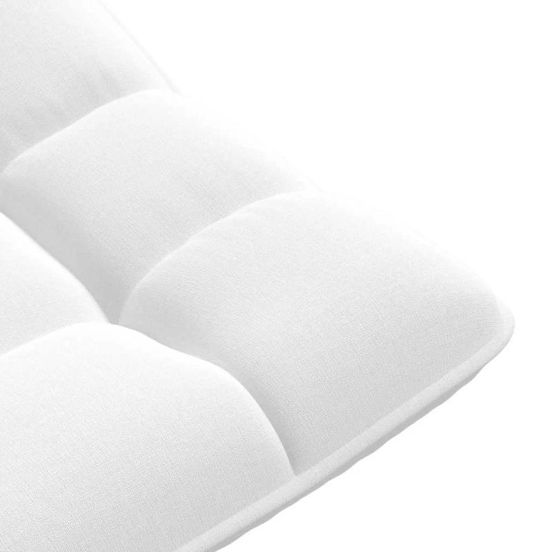 vidaXL grozāms grīdas krēsls, balts, 70x51x79 cm, audums