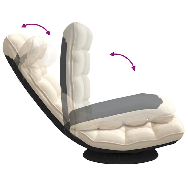 vidaXL grozāms grīdas krēsls, lina, 70x51x79 cm