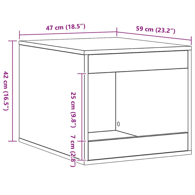 vidaXL Kaķu pakaišu kastes korpuss 47x59x42 cm inženierijas koks