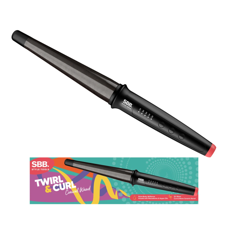 SBB. SBWD-1000-EU Twirl & Curl Conical Wand Hair Curler