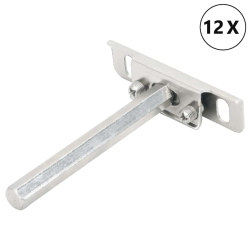 vidaXL peldošie plauktu kronšteini 12 gab. DIA12x100 mm oglekļa tērauds