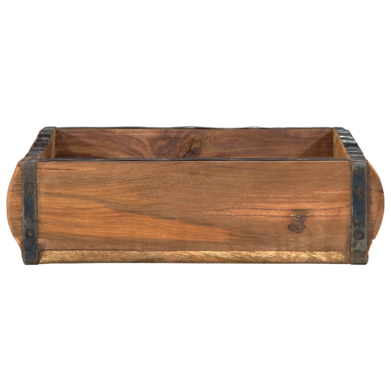 vidaXL Paplāte 4 pcs Brūna 29 x 31 x 10 cm Cietais atjaunotais koks