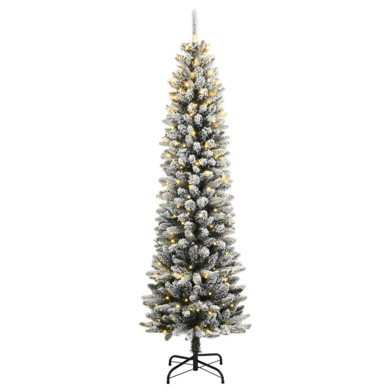 vidaXL mākslīgā Ziemassvētku egle ar sniegu, 210 cm, 300 LED