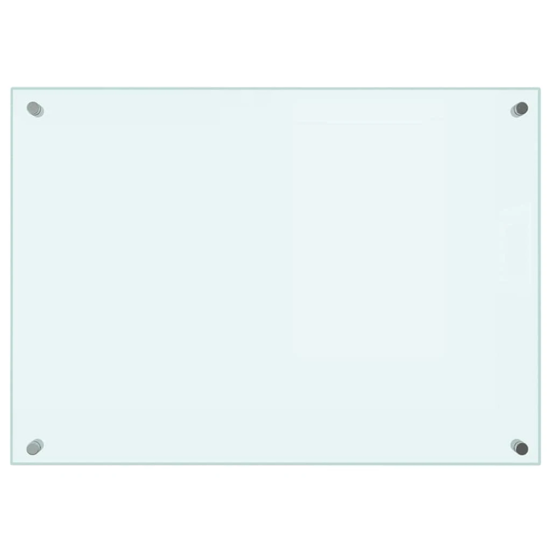 vidaXL virtuves sienas paneļi, 2 gab., 70x50 cm, rūdīts stikls, balts