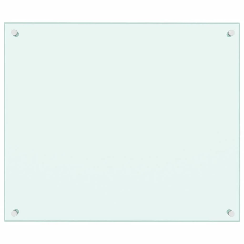 vidaXL virtuves sienas paneļi, 2 gab., 70x60 cm, rūdīts stikls, balts