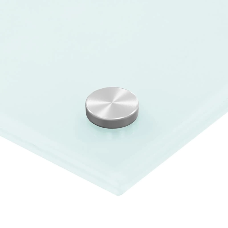 vidaXL virtuves sienas paneļi, 2 gab., 80x40 cm, rūdīts stikls, balts