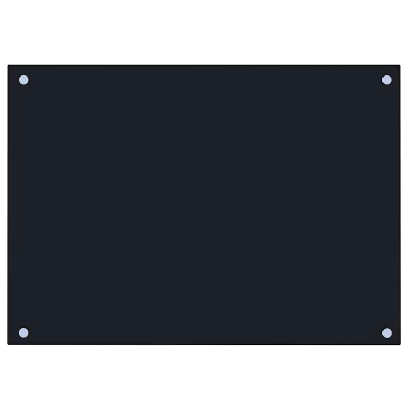 vidaXL virtuves sienas paneļi, 2 gab., 70x50 cm, rūdīts stikls, melns