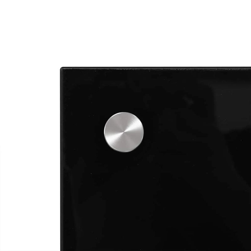 vidaXL virtuves sienas paneļi, 2 gab., 70x60 cm, rūdīts stikls, melns