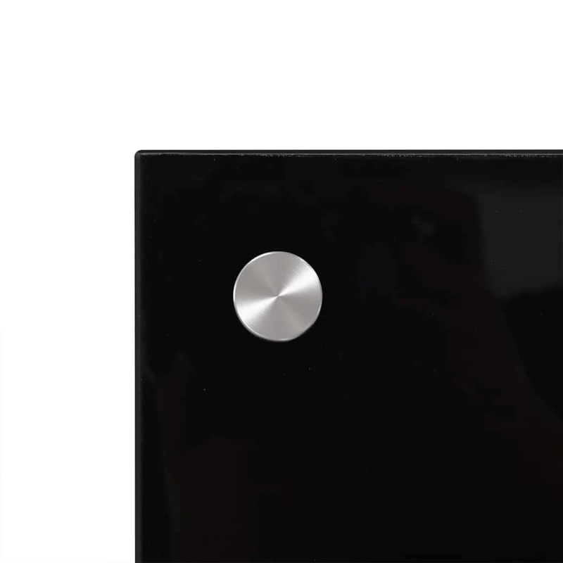 vidaXL virtuves sienas paneļi, 2 gab., 80x60 cm, rūdīts stikls, melns