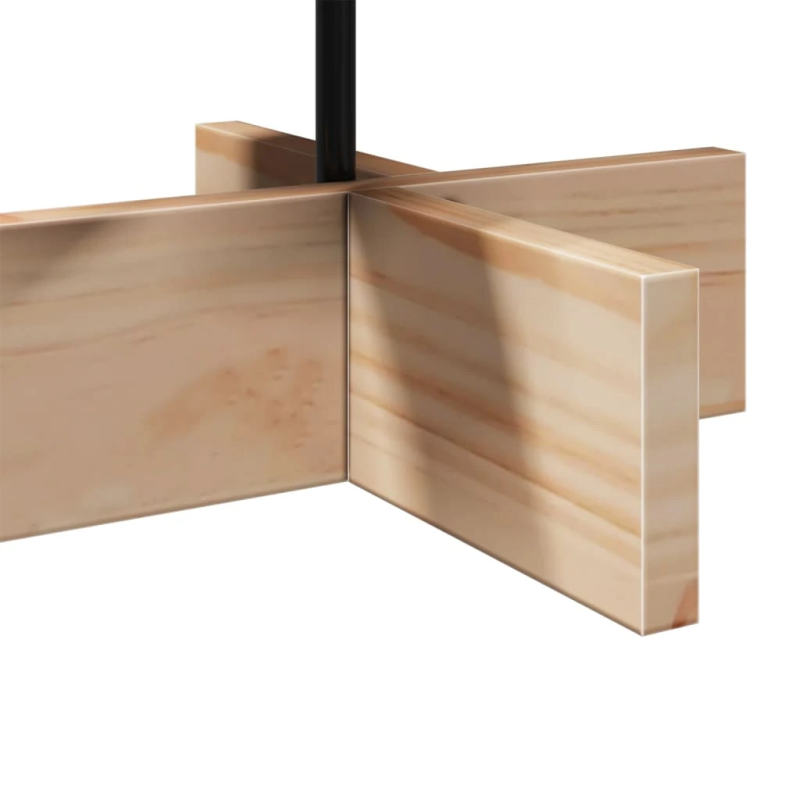 vidaXL koka Ziemassvētku eglīte dekorēšanai, 60 cm, priedes masīvkoks