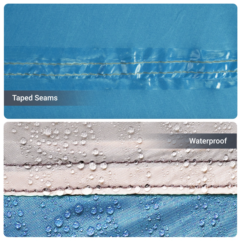 vidaXL Ģimenes telts ar jumtu Zila un pelēka 315 x 286 x 200 cm