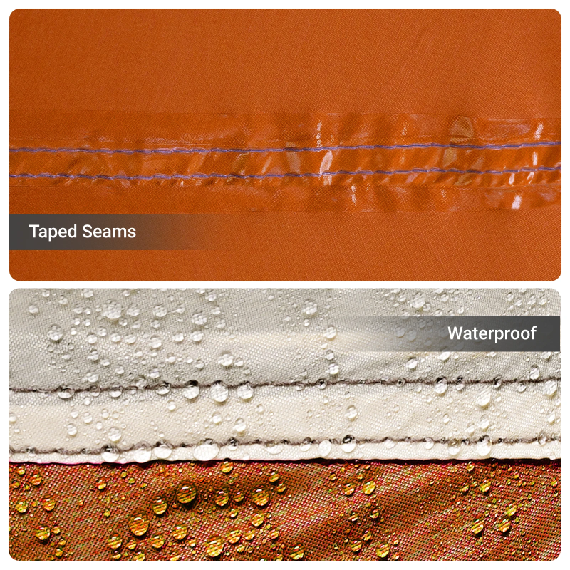 vidaXL Ģimenes telts ar jumtu Pelēka un oranža 315 x 286 x 200 cm