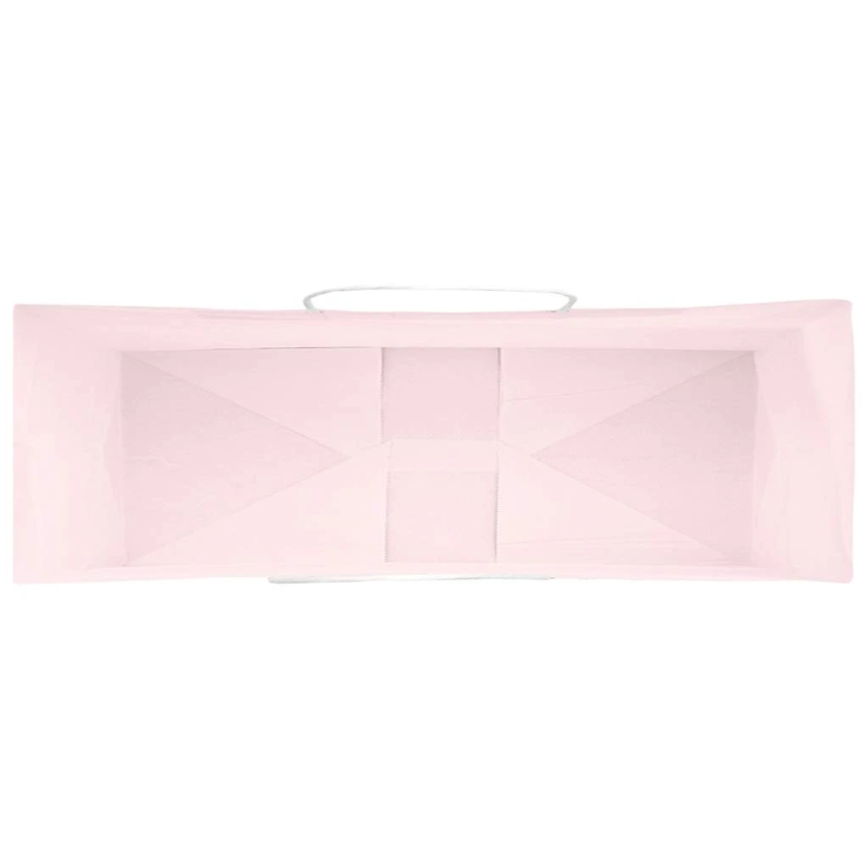 vidaXL papīra maisiņi 50 gab. ar rokturiem, rozā, 32x12x42 cm