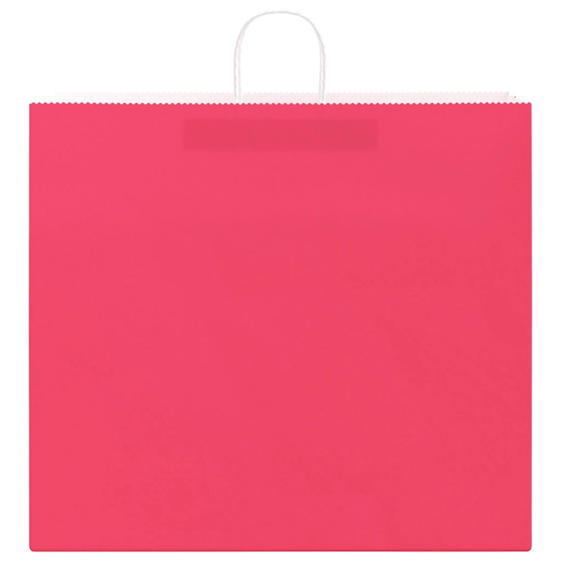 vidaXL papīra maisiņi 50 gab. ar rokturiem, rozā, 54x15x49 cm