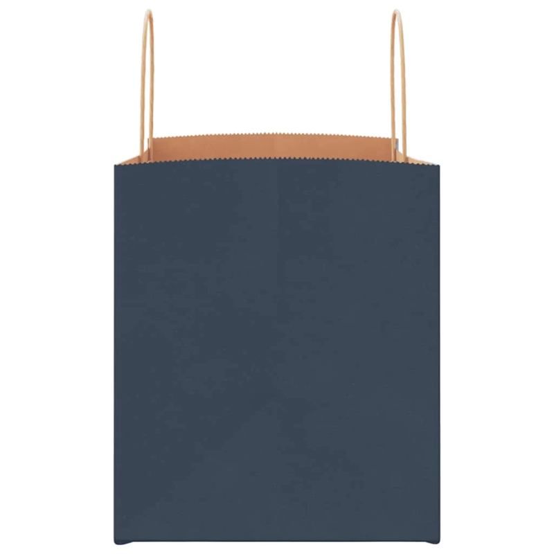 vidaXL papīra maisiņi 250 gab. ar rokturiem, zili, 32x22x24 cm