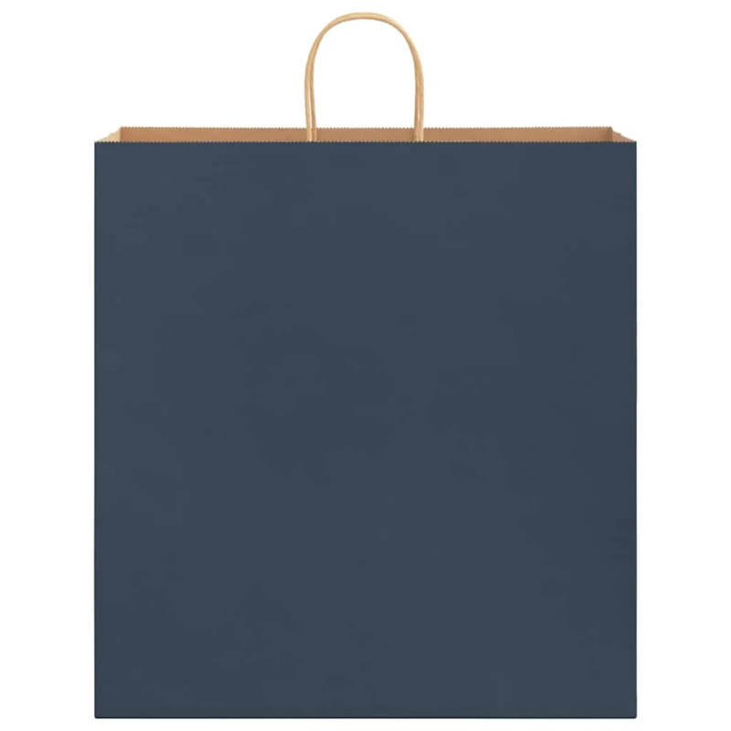 vidaXL papīra maisiņi 250 gab. ar rokturiem, zili, 45x17x48 cm