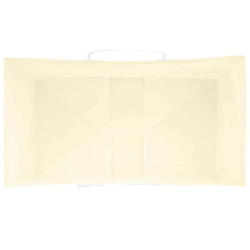 vidaXL papīra maisiņi 50 gab. ar rokturiem, dzelteni, 15x8x21 cm