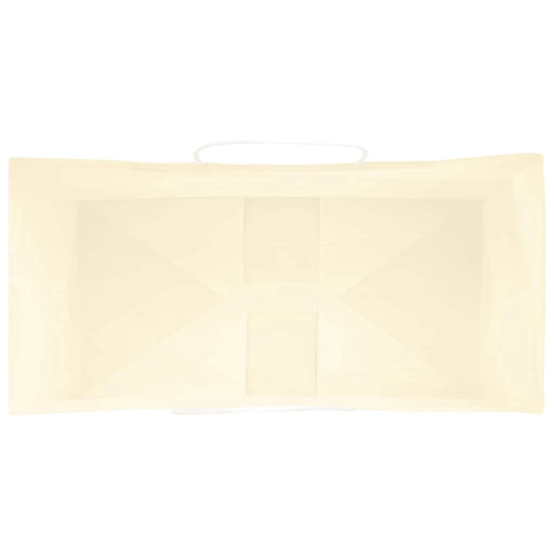 vidaXL papīra maisiņi 50 gab. ar rokturiem, dzelteni, 21x11x36 cm