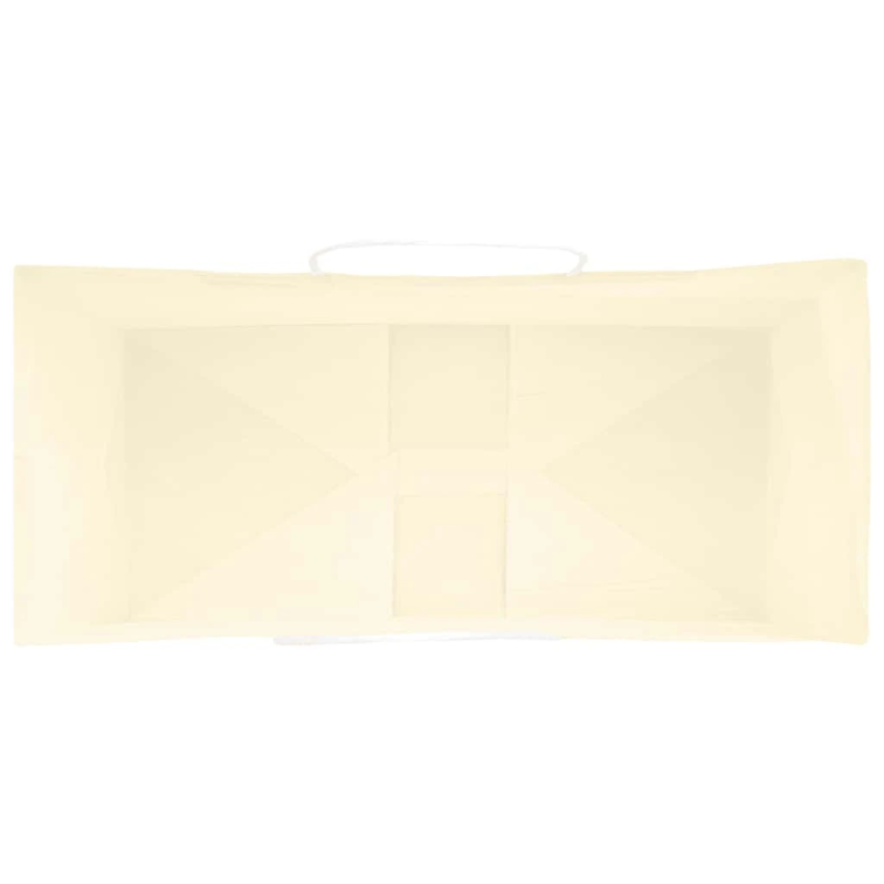 vidaXL papīra maisiņi 50 gab. ar rokturiem, dzelteni, 26x12x35 cm