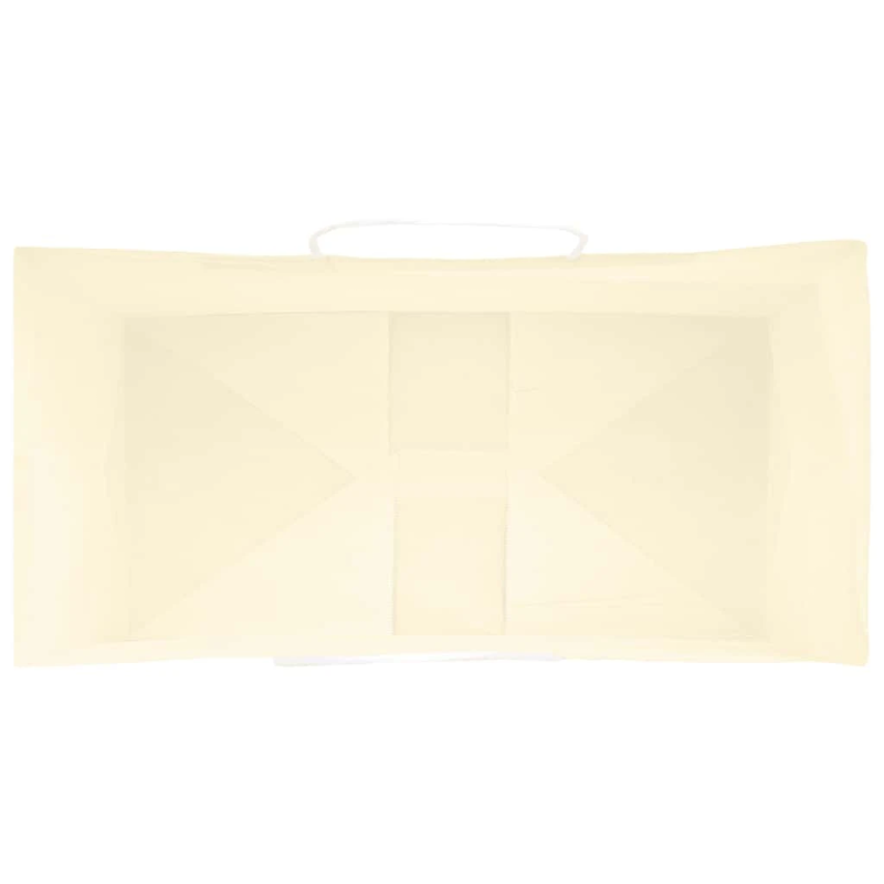 vidaXL papīra maisiņi 50 gab. ar rokturiem, dzelteni, 32x17x25 cm